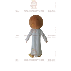 BIGGYMONKEY™ costume mascotte per ragazza con pigiama bianco