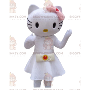 Costume de mascotte BIGGYMONKEY™ de Hello Kitty habillée d'une