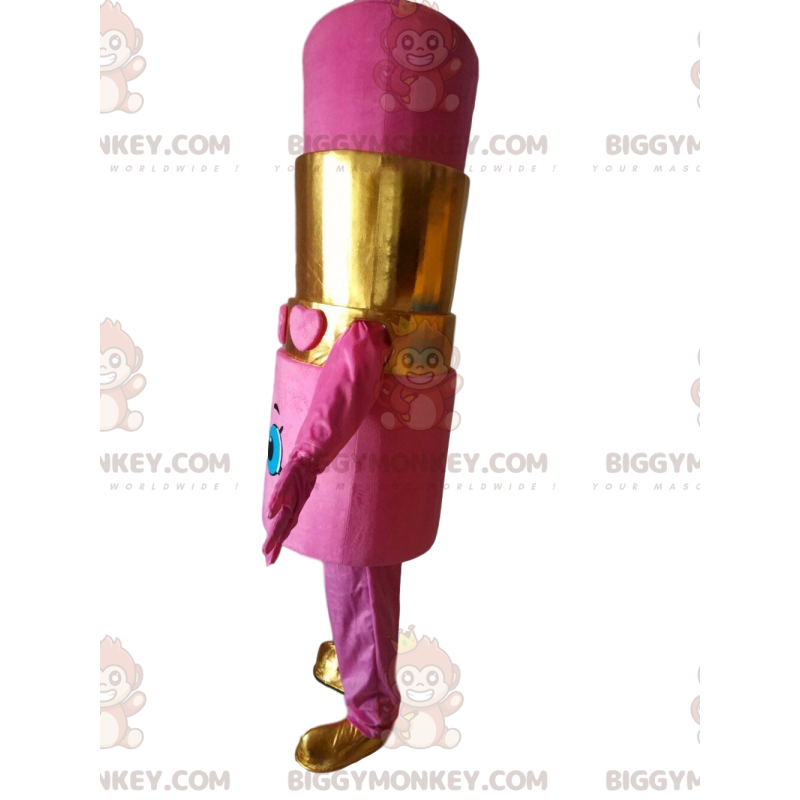 Costume da mascotte BIGGYMONKEY™ rossetto rosa gigante, costume