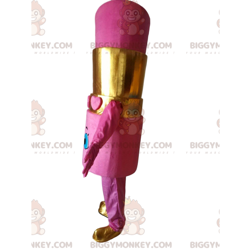 Costume de mascotte BIGGYMONKEY™ de rouge à lèvres rose géant