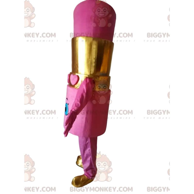 Giant pink lipstick BIGGYMONKEY™ mascot costume Sizes L (175-180CM)