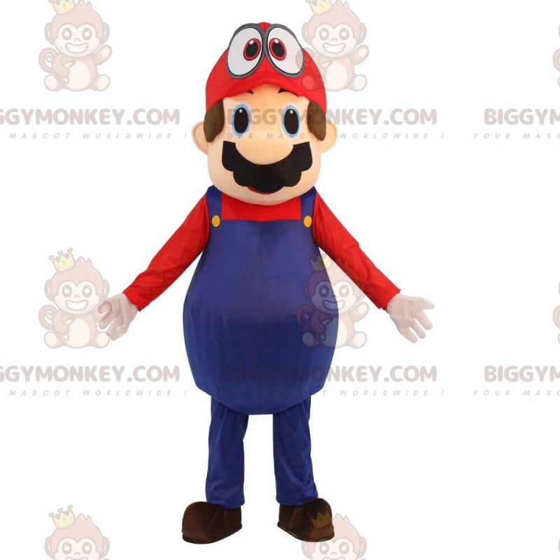 BIGGYMONKEY™ maskotkostume af Mario, den berømte blikkenslager