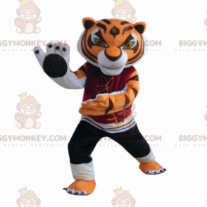 Traje de mascote Master Tigress BIGGYMONKEY™, famoso tigre em