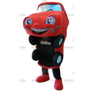 Rode en zwarte auto BIGGYMONKEY™ mascottekostuum -