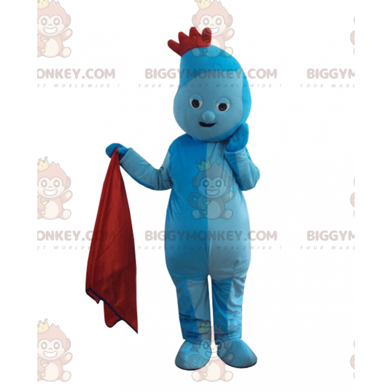 Costume de mascotte BIGGYMONKEY™ de personnage bleu avec une