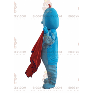Costume da mascotte BIGGYMONKEY™ da personaggio blu con stemma