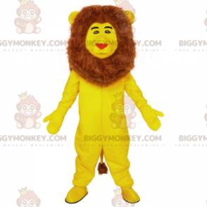 Costume de mascotte BIGGYMONKEY™ de lion jaune, costume de