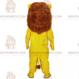 Costume de mascotte BIGGYMONKEY™ de lion jaune, costume de