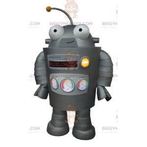 Mycket rolig grå robot BIGGYMONKEY™ maskotdräkt - BiggyMonkey