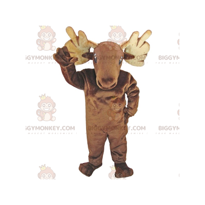 Hnědý kostým maskota Caribou Soba BIGGYMONKEY™ – Biggymonkey.com