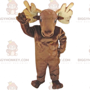 Braunes Karibu Rentier Elch BIGGYMONKEY™ Maskottchen Kostüm -