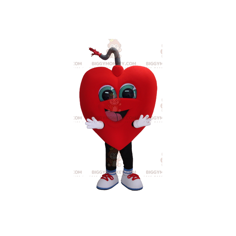 Costume da mascotte Giant Smiling Heart BIGGYMONKEY™ -