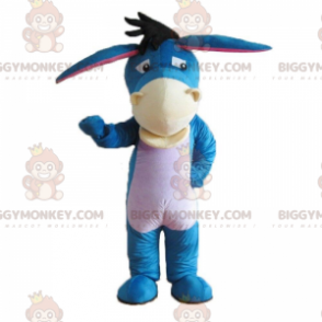 BIGGYMONKEY™ costume mascotte di Eeyore, famoso asino blu di