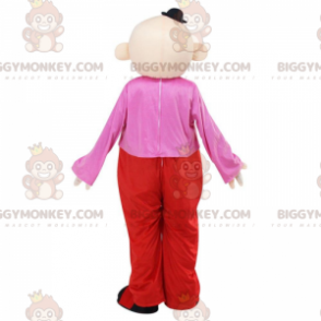 BIGGYMONKEY™ kleurrijk clown-mascottekostuum, circuskostuum