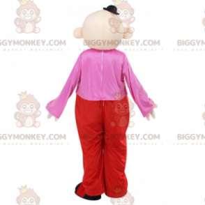 BIGGYMONKEY™ traje de mascota de payaso colorido, traje de