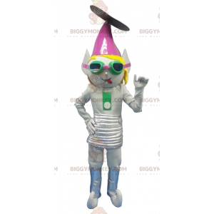 Costume mascotte BIGGYMONKEY™ Troll alieno grigio metallizzato