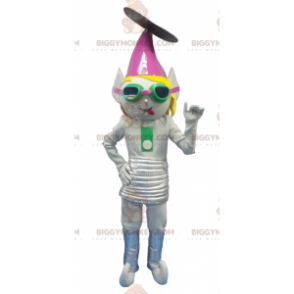 Disfraz de mascota Alien Troll gris metalizado BIGGYMONKEY™ -