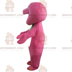 Fantasia de mascote BIGGYMONKEY™ dinossauro rosa e verde