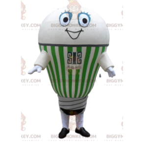 Costume de mascotte BIGGYMONKEY™ d'ampoule géante blanche et