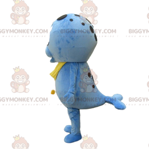 Fantasia de mascote azul BIGGYMONKEY™ de leão-marinho, fantasia