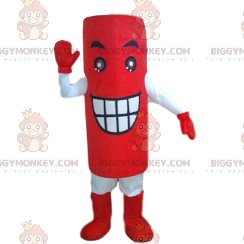 Costume da mascotte Giant Red Battery BIGGYMONKEY™, Costume da