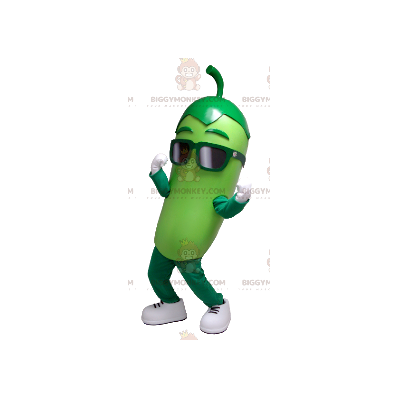 Costume da mascotte BIGGYMONKEY™ sottaceto verde gigante -