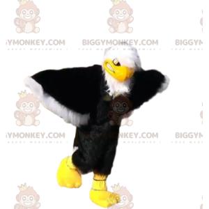 Disfraz de mascota BIGGYMONKEY™ águila negra, blanca y