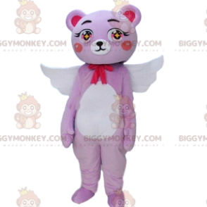 Costume da mascotte Teddy bear BIGGYMONKEY™ con ali e fiocco