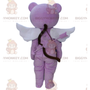 Nalle BIGGYMONKEY™ maskottiasu siipillä ja rusetilla, Cupid-asu