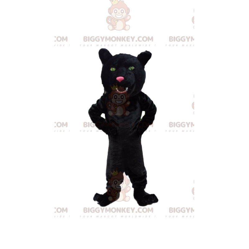 Traje de mascote de pantera negra BIGGYMONKEY™, traje de felino