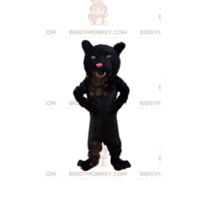 Traje de mascote de pantera negra BIGGYMONKEY™, traje de felino