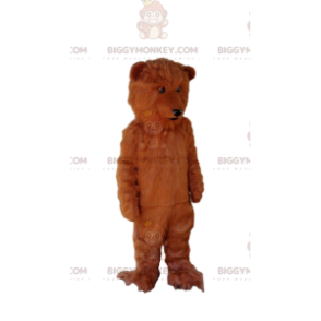 BIGGYMONKEY™ costume mascotte peloso e morbido orso bruno