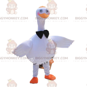 Giant Goose BIGGYMONKEY™ maskotdräkt, stor vit fågeldräkt -