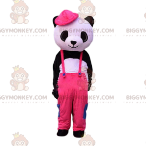 BIGGYMONKEY™ Costume da mascotte di Panda bianco e nero vestito