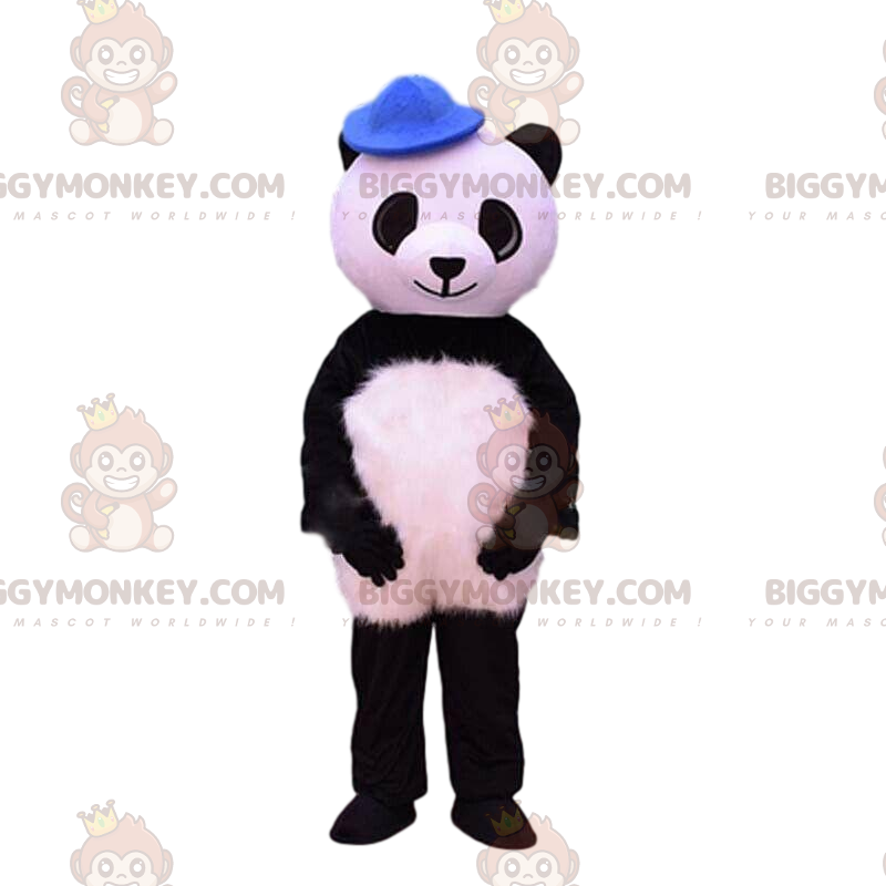 BIGGYMONKEY™ Costume da mascotte Panda bianco e nero con