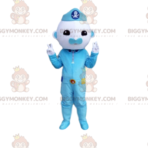 BIGGYMONKEY™ Costume da mascotte Personaggio blu Agente di