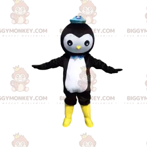 Costume mascotte BIGGYMONKEY™ pinguino bianco e nero con