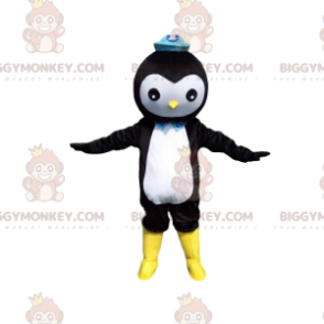 Costume de mascotte BIGGYMONKEY™ de pingouin noir et blanc avec