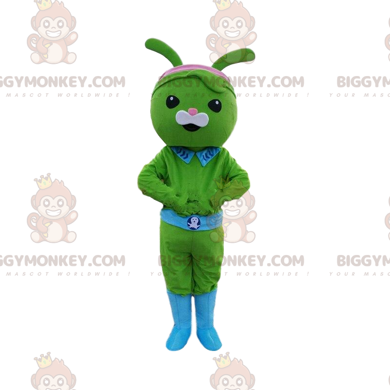 Fantasia de mascote de coelho verde BIGGYMONKEY™, fantasia de