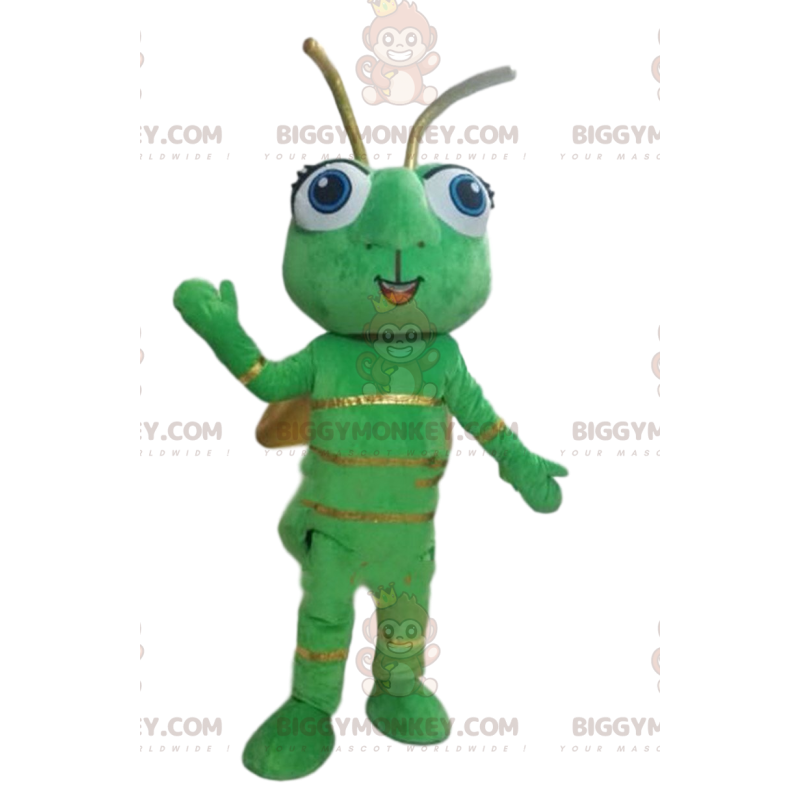 BIGGYMONKEY™ maskotkostume Firefly Green Insect Flying Animal