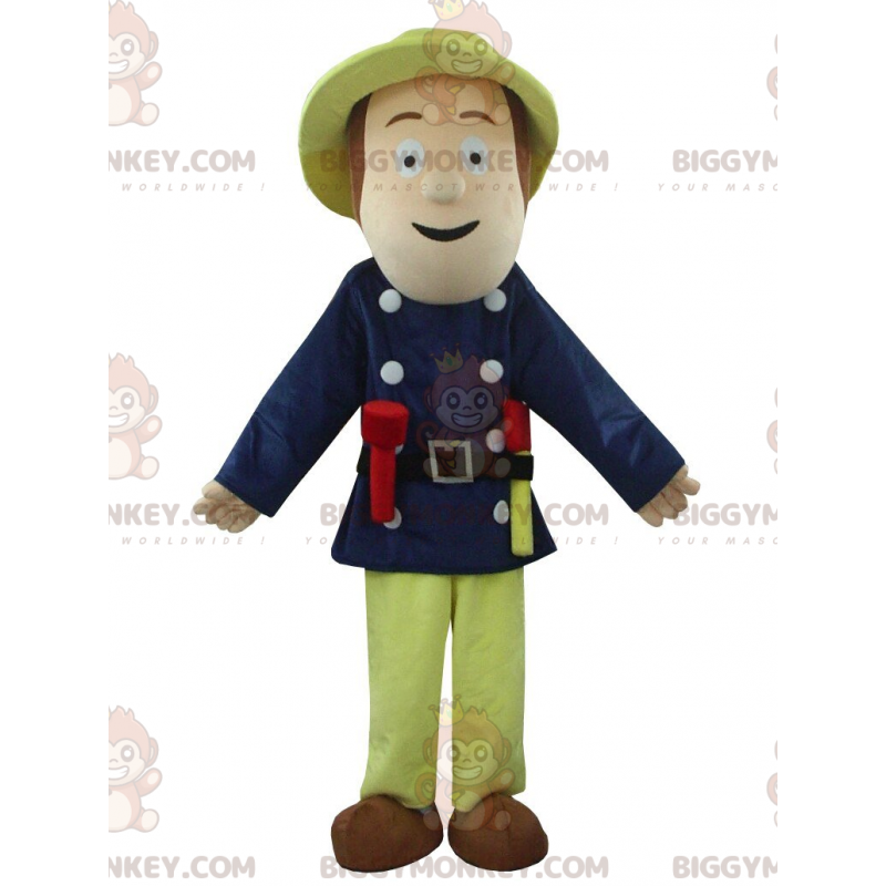 BIGGYMONKEY™ traje de mascote bombeiro, traje de homem