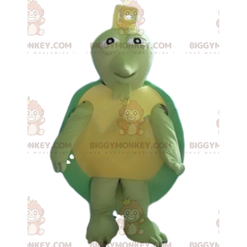 Costume de mascotte BIGGYMONKEY™ de tortue verte et jaune