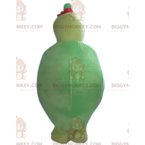 Groene en gele schildpad BIGGYMONKEY™ mascottekostuum, groen