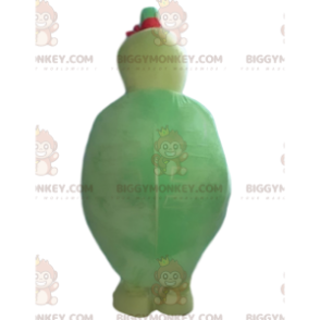 Groene en gele schildpad BIGGYMONKEY™ mascottekostuum, groen