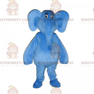 BIGGYMONKEY™ Mascottekostuum Blauwe olifant met grote oren