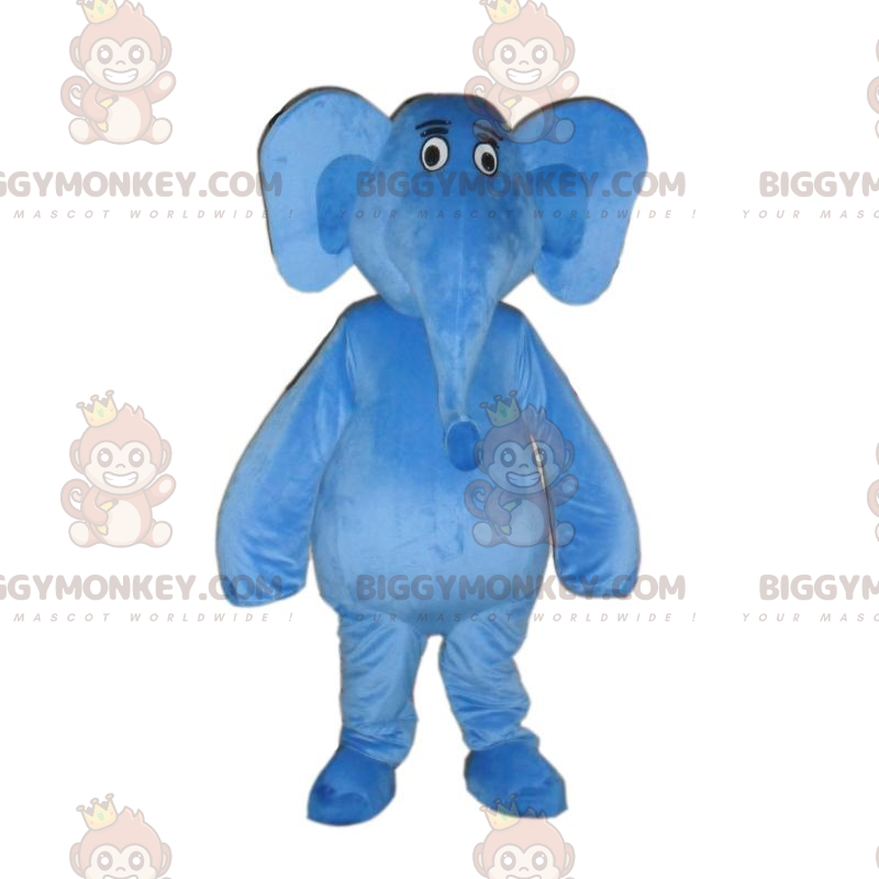BIGGYMONKEY™ Costume da mascotte Elefante blu con grandi