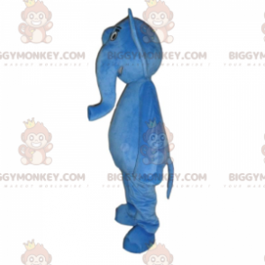 BIGGYMONKEY™ Maskotdräkt Blå elefant med stora öron, blått djur