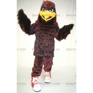 Costume mascotte BIGGYMONKEY™ Aquila uccello giallo e marrone -