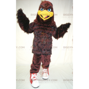 Costume de mascotte BIGGYMONKEY™ d'aigle d'oiseau marron et