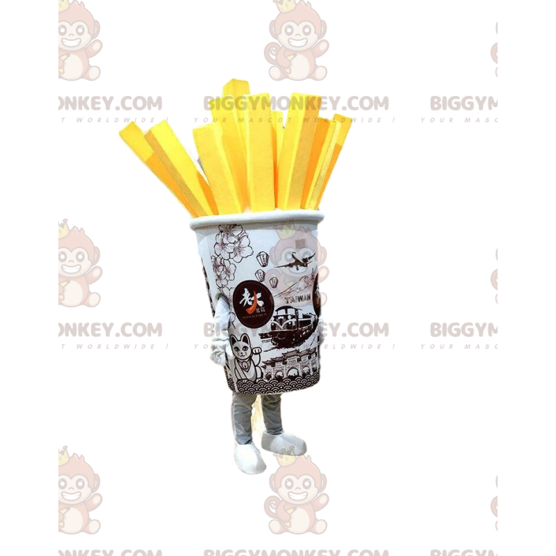 Giant Fries Cone BIGGYMONKEY™ Mascottekostuum, Frieskostuum -